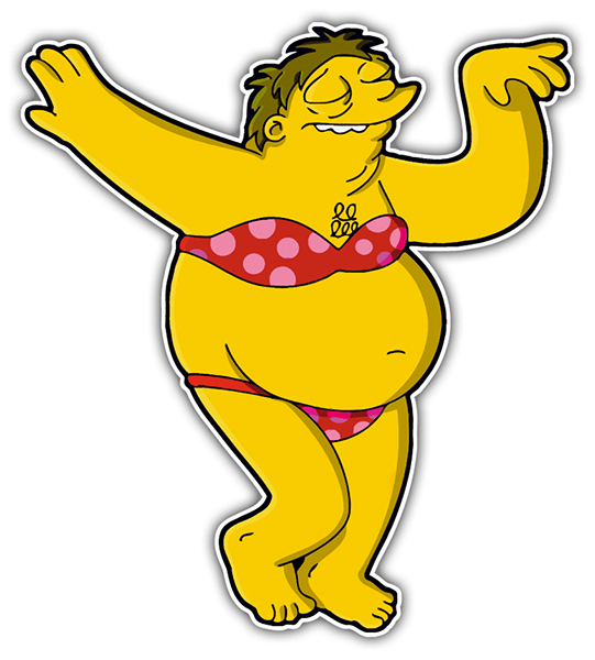 Aufkleber: Barney Bikini