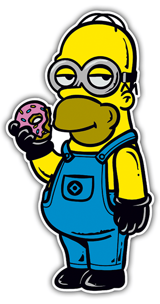 Aufkleber: Homer Minion