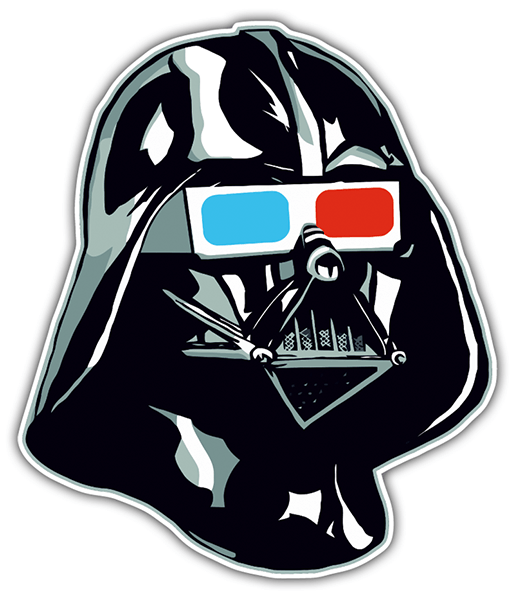 Aufkleber: Darth Vader mit 3D-Brille