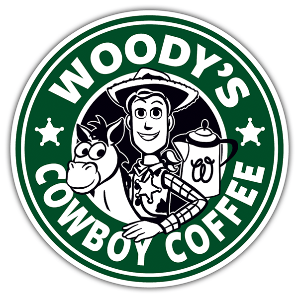 Aufkleber: Woody Cowboy Coffee