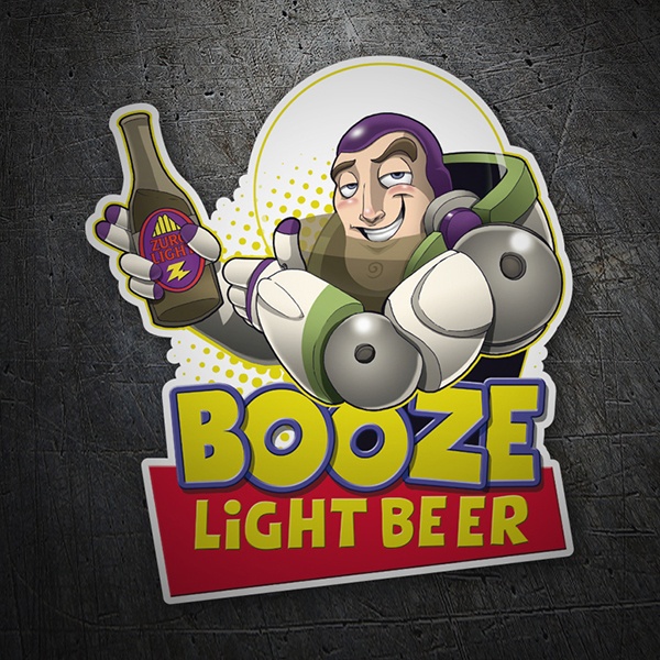 Aufkleber: Booze Light Beer