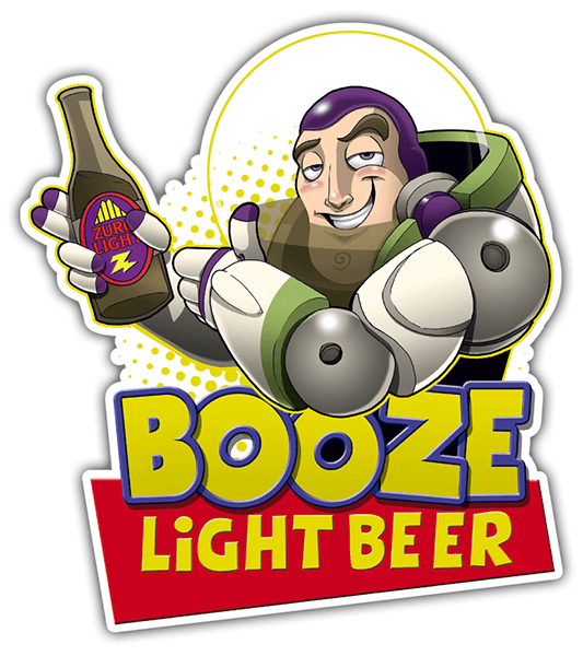 Aufkleber: Booze Light Beer