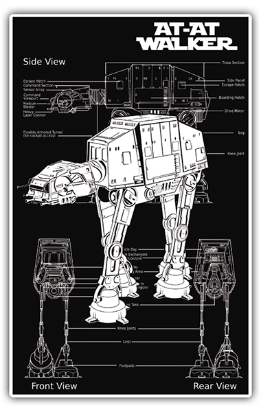 Aufkleber: Star Wars AT-AT