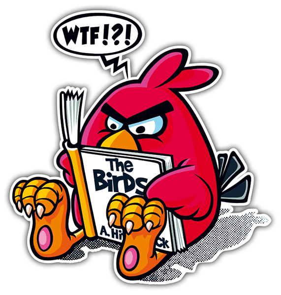 Aufkleber: Angry Birds Hitchcock