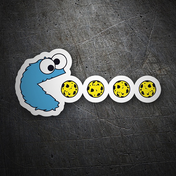 Aufkleber: Pac-Man Cookie Monster