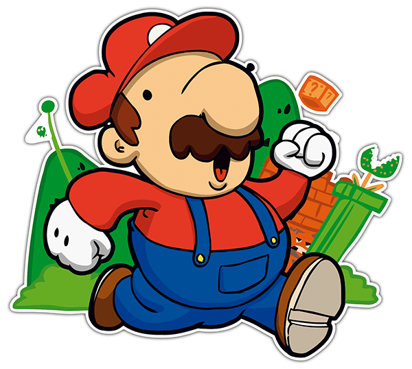 Aufkleber: Super Mario Cartoon