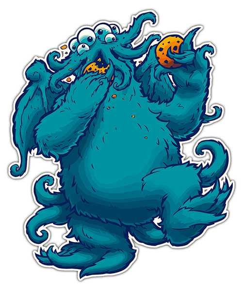 Aufkleber: 6 Augen Krümelmonster