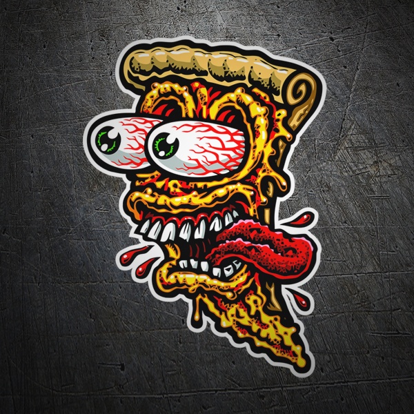 Aufkleber: Pizza-Gesicht