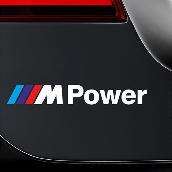 Aufkleber: BMW Power Weiß