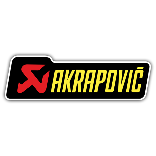 Aufkleber: Akrapovic Gelbe Buchstaben