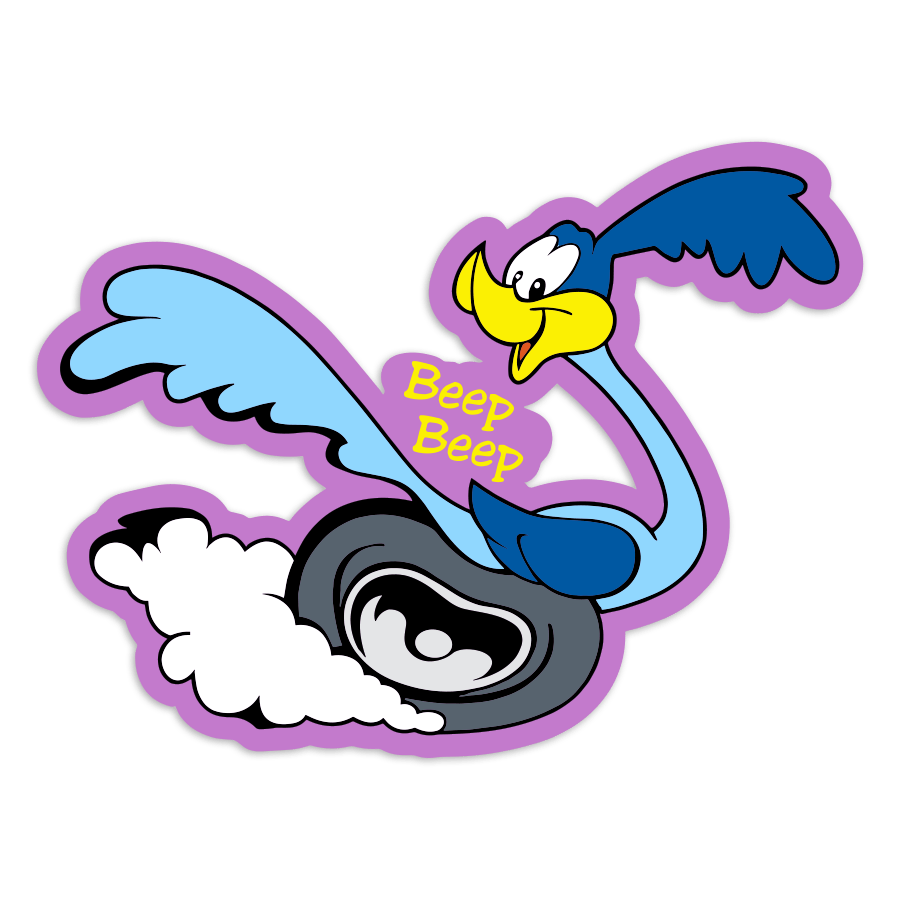 Aufkleber: Road Runner Rad Beep Beep