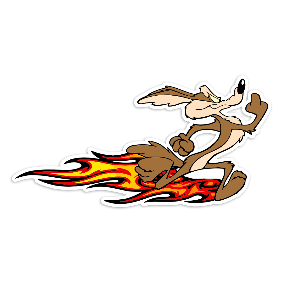 Aufkleber: Coyote Flammenantrieb