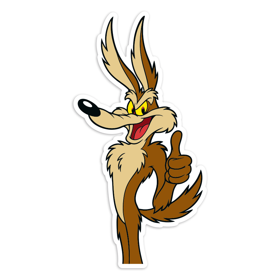 Aufkleber: Coyote Daumen Hoch OK