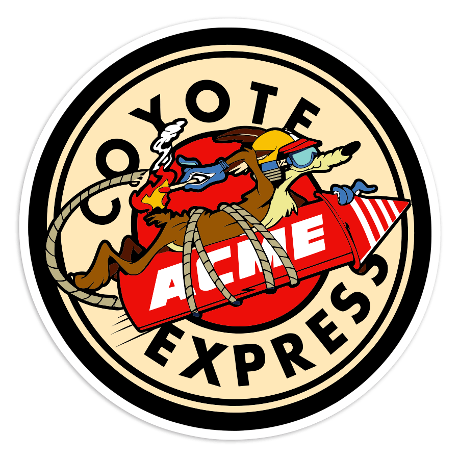 Aufkleber: Coyote Express ACME Rakete