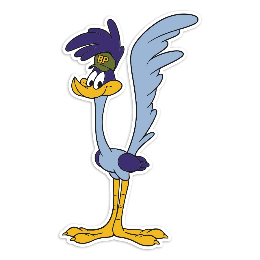 Aufkleber: Road Runner BP Mütze
