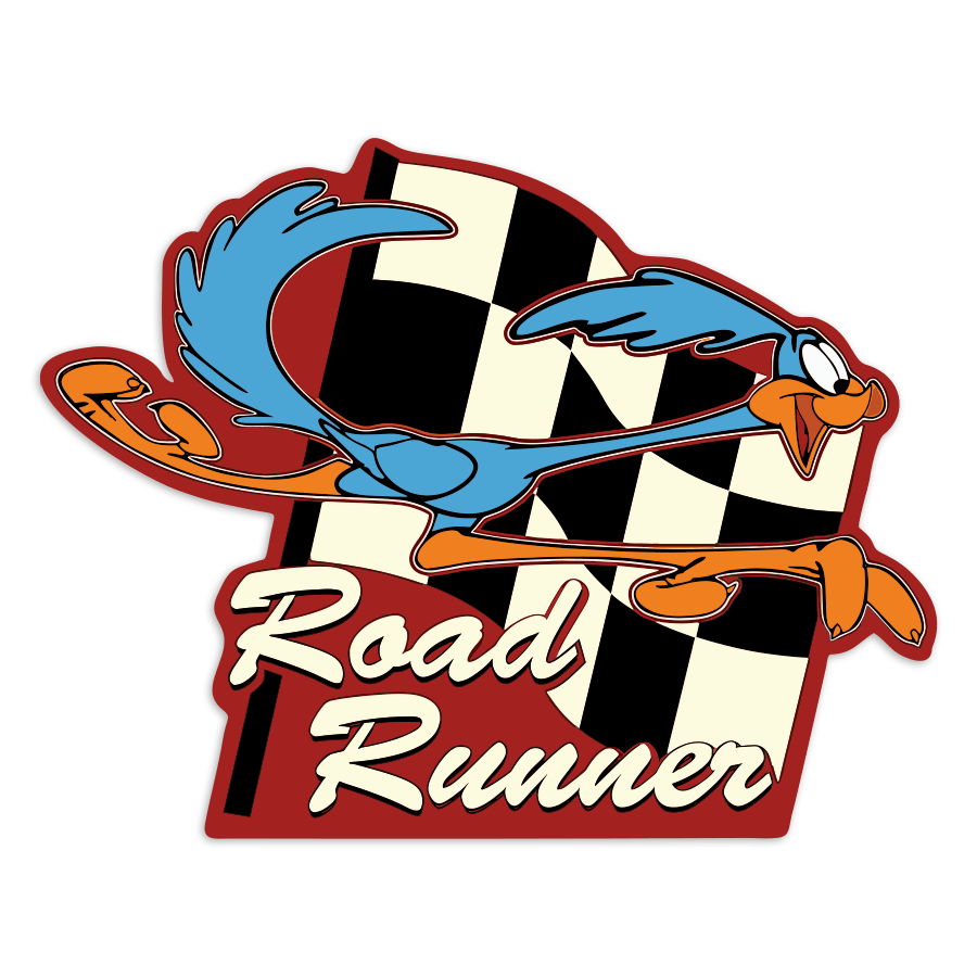 Aufkleber: Road Runner Flagge Klassik