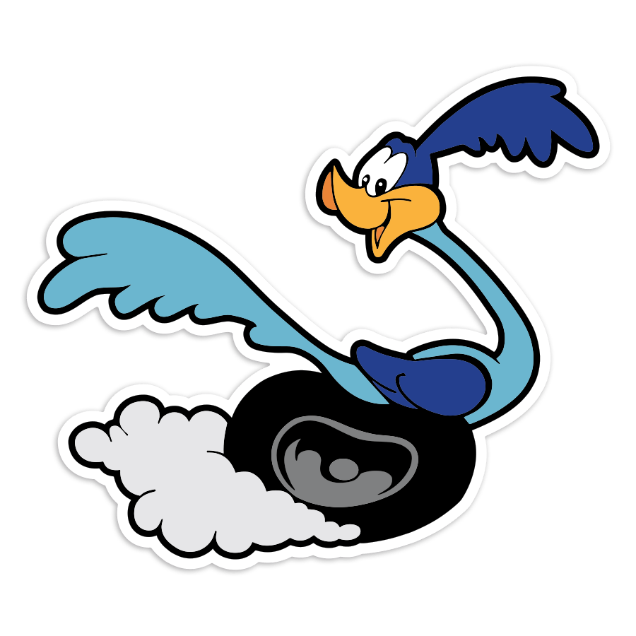 Aufkleber: Road Runner Schnelles Rad
