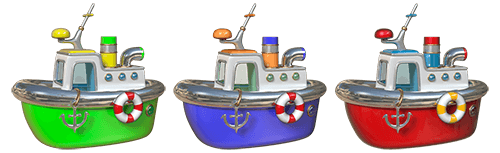Kinderzimmer Wandtattoo: Drei Boote