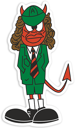 Aufkleber: Angus Young Cartoon