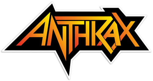 Aufkleber: Anthrax in black
