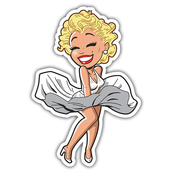Aufkleber: Marilyn Monroe Cartoon