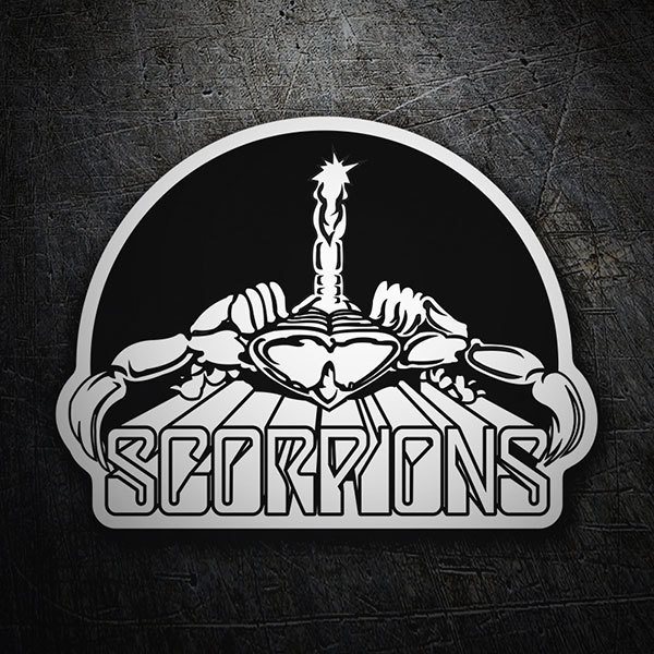 Aufkleber: Logo Scorpions mit Skorpion und Dreizack