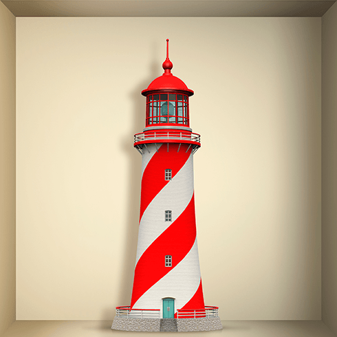 Wandtattoos: Nischen Maritime Leuchtturm