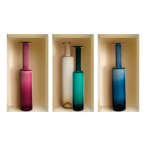 Wandtattoos: Nische Farbige Vasen II