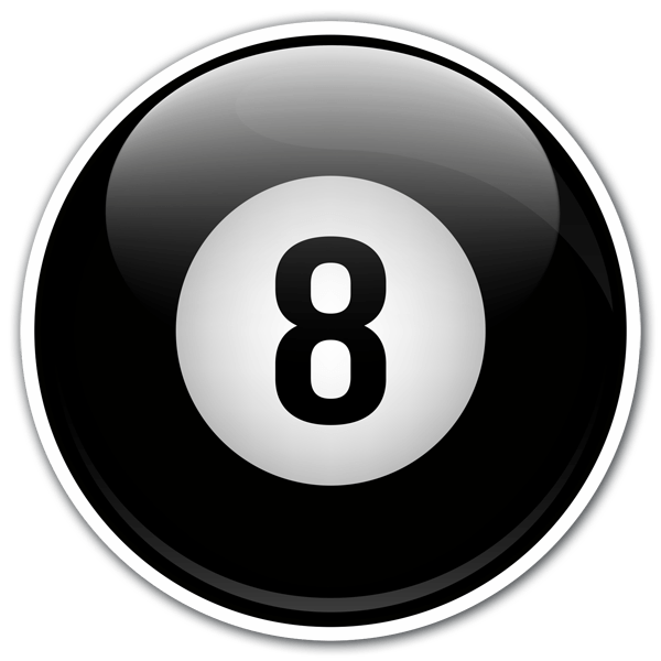 Aufkleber: 8 ball