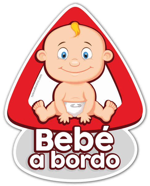 Aufkleber: Baby an Bord auf Spanisch