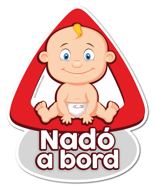 Aufkleber: Baby an Bord auf Katalanisch