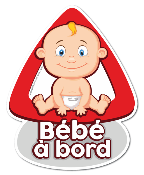 Aufkleber: Baby an Bord auf Französisch