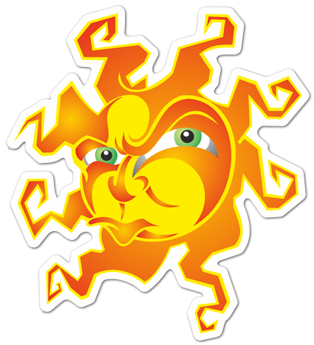 Aufkleber: Sonne