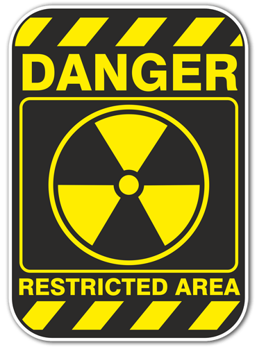 Aufkleber: Restricted Area