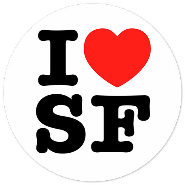 Aufkleber: I love SF