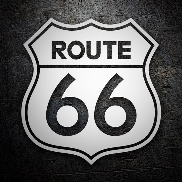 Aufkleber: Route 66 gestanzt