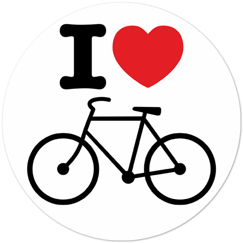 Aufkleber: I love vélo