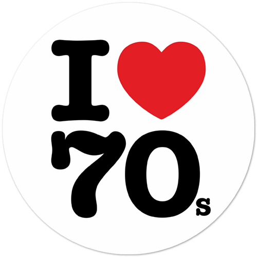 Aufkleber: I love 70s