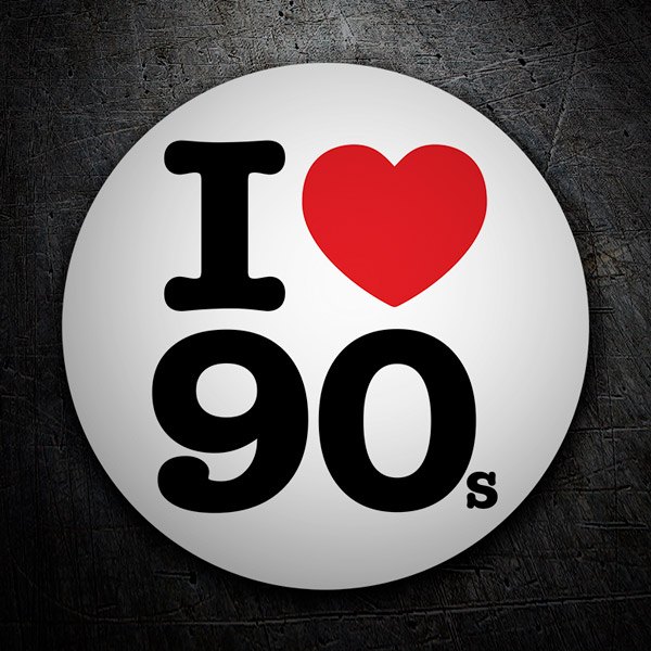 Aufkleber: I love 90s