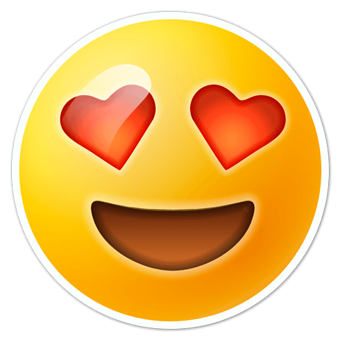 Aufkleber: Augen das Herz emoticon