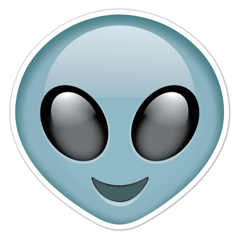 Aufkleber: Außerirdischen alien Kopf