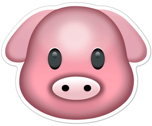 Aufkleber: Pig Gesicht