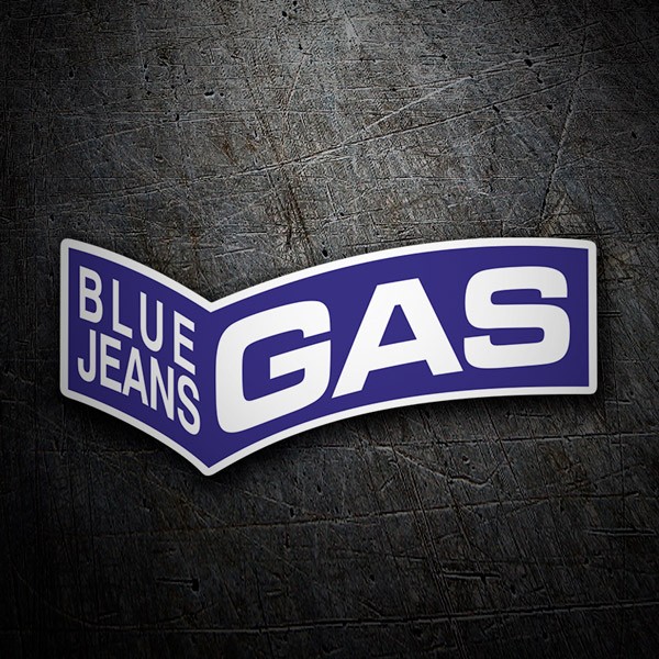 Aufkleber: Blaue Jeans blaues Gas
