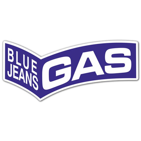 Aufkleber: Blaue Jeans blaues Gas