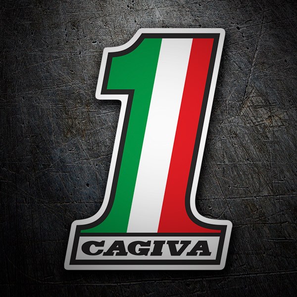 Aufkleber: Cagiva Nummer 1