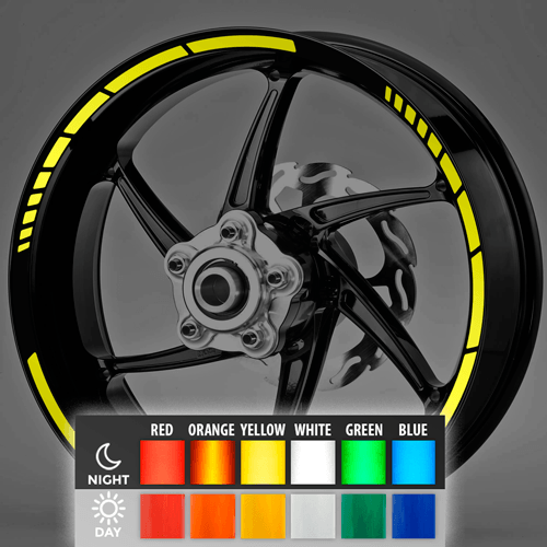 Aufkleber: Moto GP Style 10 mm. reflektierende Randstreifen