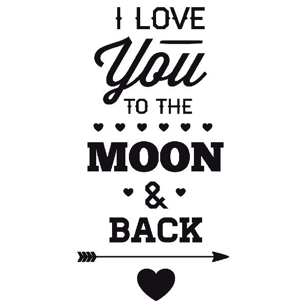 Wandtattoos: I Love You to the Moon