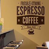 Wandtattoos: Fresh & Strong Espresso Coffee 2