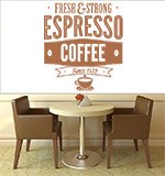 Wandtattoos: Fresh & Strong Espresso Coffee 3