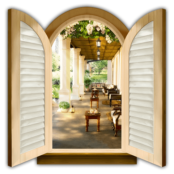 Wandtattoos: Fenster klassische Veranda